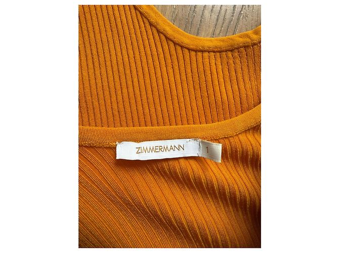 Zimmermann Regata canelada assimétrica laranja - vista 6