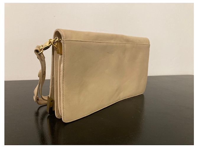 Jean Patou Borsa a tracolla in pelle beige Borbonese - vista 10