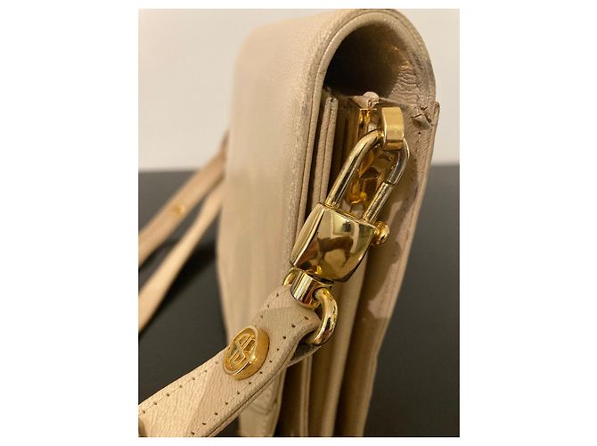 Jean Patou Borsa a tracolla in pelle beige Borbonese - vista 6