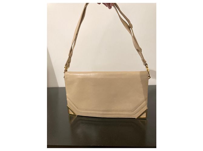 Jean Patou Borsa a tracolla in pelle beige Borbonese - vista 9