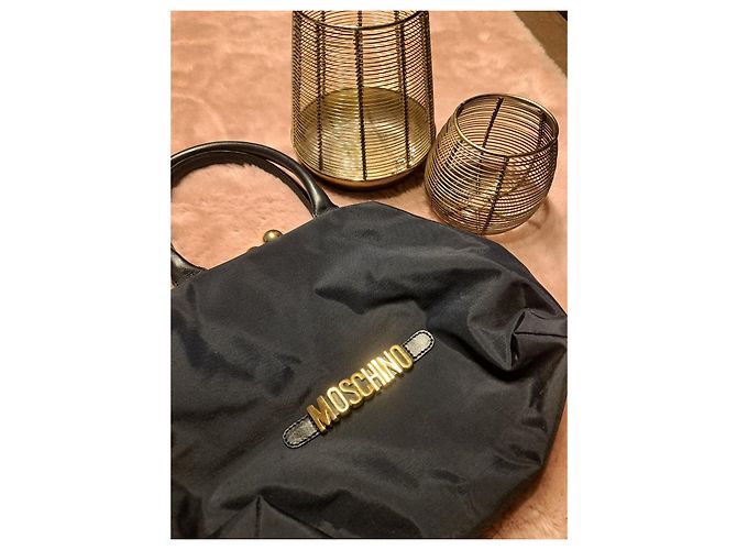 Moschino Handtasche aus schwarzem Nylon - Ansicht 3