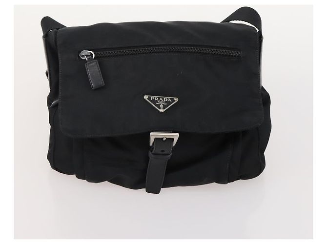 Borsa PRADA Nylon 4 Set Nero Argento Verde Auth 178840 - vista 20