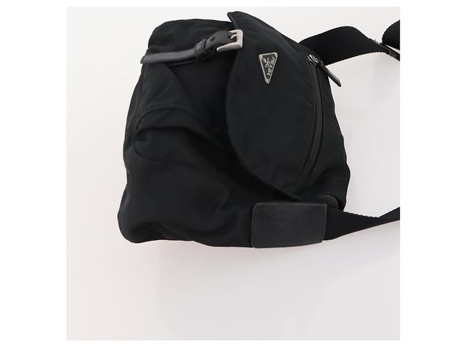 Borsa PRADA Nylon 4 Set Nero Argento Verde Auth 178840 - vista 22