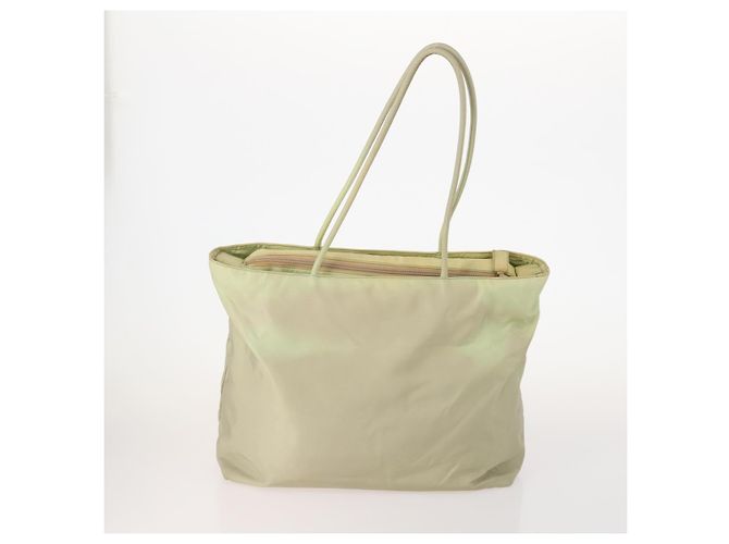 Borsa PRADA Nylon 4 Set Nero Argento Verde Auth 178840 - vista 3
