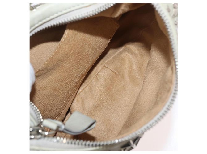 Borsa a Spalla Jimmy Choo in Pelle Avorio Argento Auth BA12565A Crudo - vista 10