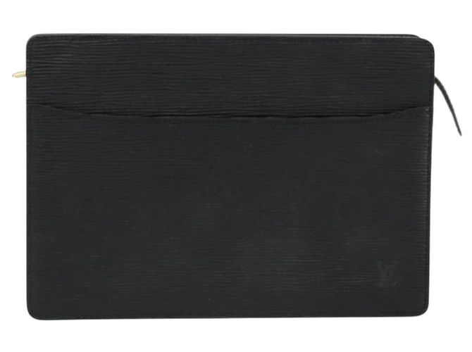 LOUIS VUITTON Epi Pochette Homme Clutch Nero M52522 LV Auth ep14507 - vista 13