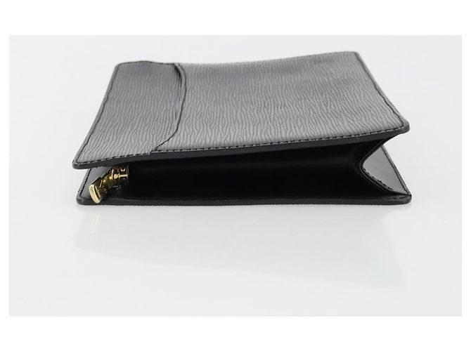 LOUIS VUITTON Epi Pochette Homme Clutch Nero M52522 LV Auth ep14507 - vista 4
