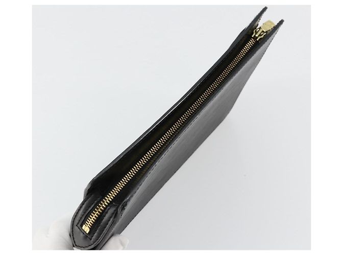 LOUIS VUITTON Epi Pochette Homme Clutch Nero M52522 LV Auth ep14507 - vista 5
