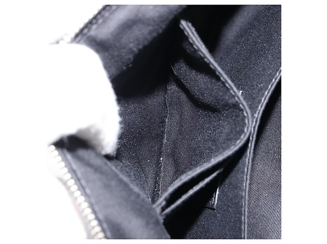 SAINT LAURENT Marsupio Bore in cotone nero argento 179295A - vista 11
