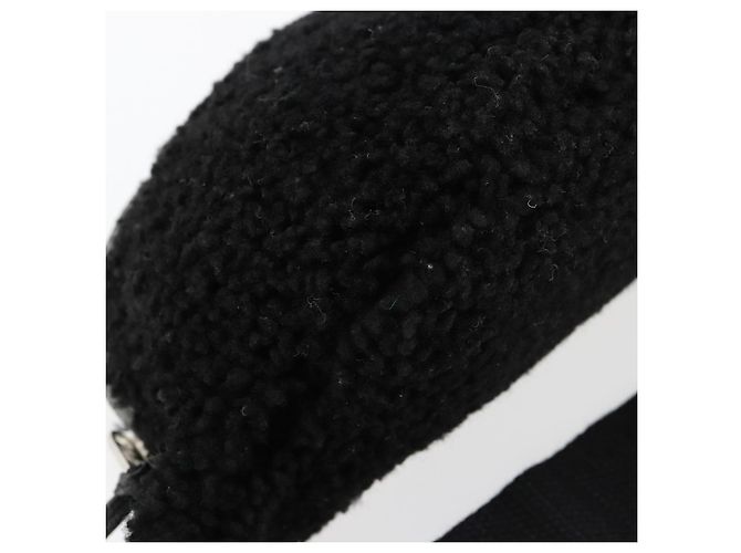 SAINT LAURENT Marsupio Bore in cotone nero argento 179295A - vista 15