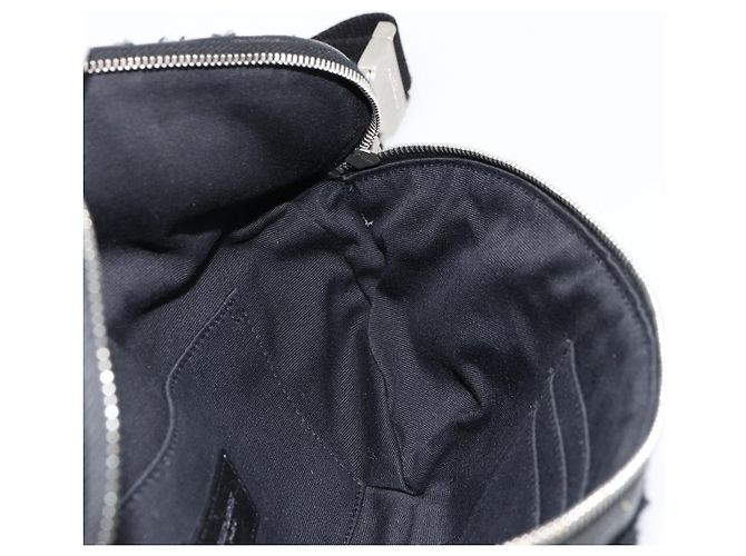 SAINT LAURENT Marsupio Bore in cotone nero argento 179295A - vista 22
