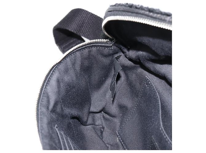 SAINT LAURENT Marsupio Bore in cotone nero argento 179295A - vista 23