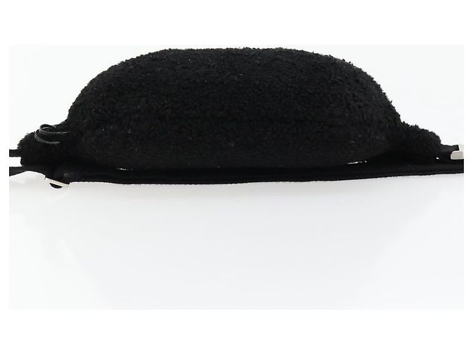 SAINT LAURENT Marsupio Bore in cotone nero argento 179295A - vista 5