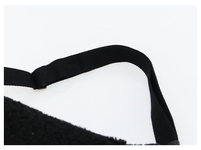 SAINT LAURENT Marsupio Bore in cotone nero argento 179295A - vista 8