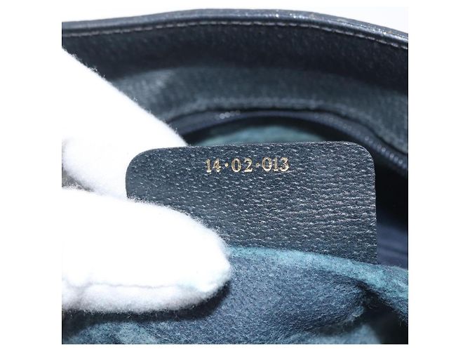 Borsa a tracolla GUCCI GG Supreme Sherry Line PVC Blu Navy Oro 14 02 013 Auth 178297 D'oro - vista 12