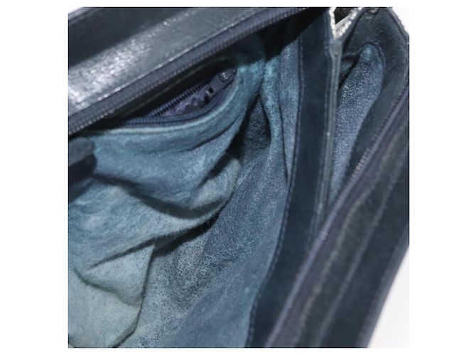 Borsa a tracolla GUCCI GG Supreme Sherry Line PVC Blu Navy Oro 14 02 013 Auth 178297 D'oro - vista 20