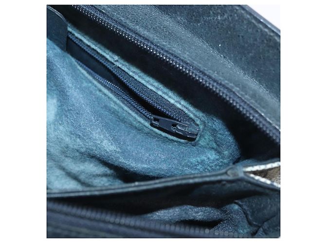 Borsa a tracolla GUCCI GG Supreme Sherry Line PVC Blu Navy Oro 14 02 013 Auth 178297 D'oro - vista 23