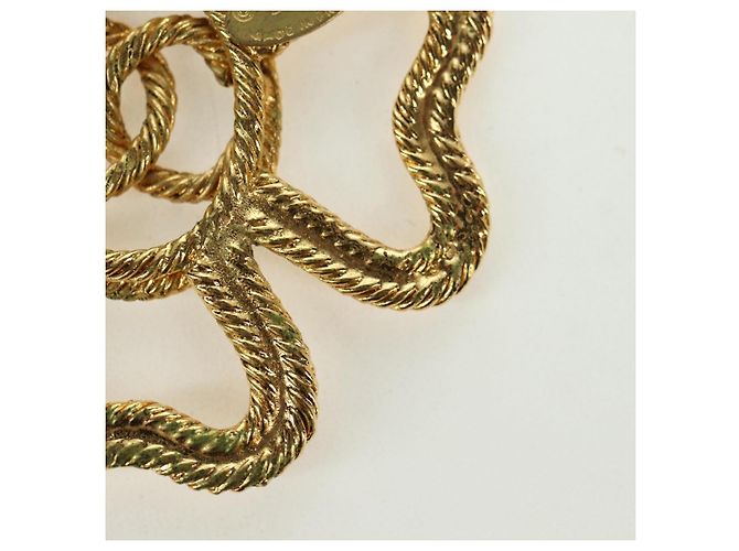 CHANEL Brooch metal Gold Tone CC Auth bs35091M - view 10