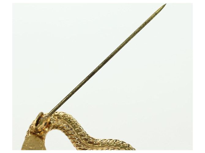 CHANEL Brooch metal Gold Tone CC Auth bs35091M - view 11