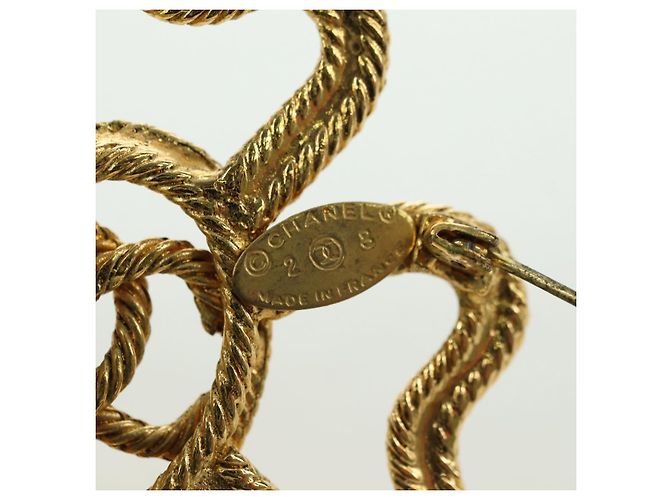 CHANEL Brooch metal Gold Tone CC Auth bs35091M - view 12