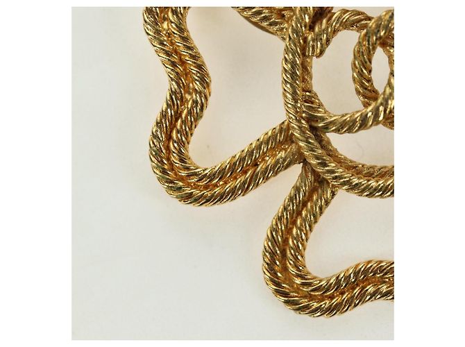 CHANEL Brooch metal Gold Tone CC Auth bs35091M - view 4