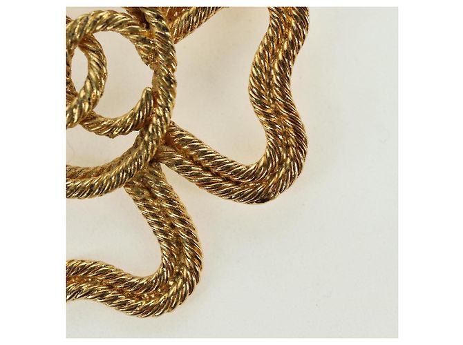 CHANEL Brooch metal Gold Tone CC Auth bs35091M - view 5
