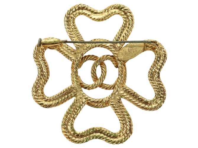 CHANEL Brooch metal Gold Tone CC Auth bs35091M - view 6
