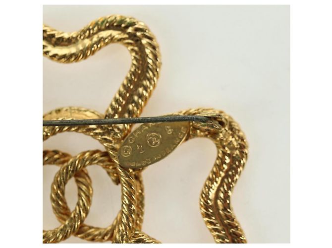 CHANEL Brooch metal Gold Tone CC Auth bs35091M - view 8