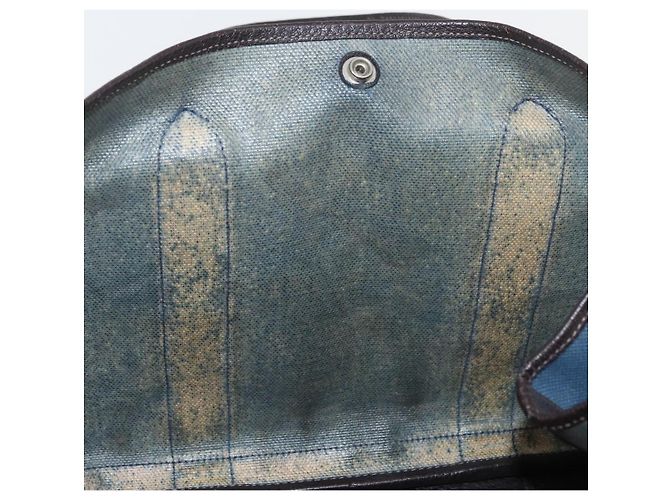 Hermès HERMES Garden Party PM Hand Bag Canvas Blue Silver Auth BA12580 Silvery - view 11