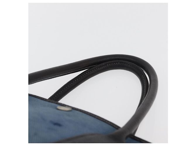 Hermès HERMES Garden Party PM Hand Bag Canvas Blue Silver Auth BA12580 Silvery - view 14