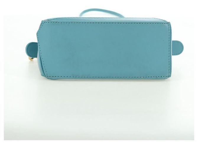 LOEWE �~ Ghibli Howl's Puzzle Bag Mini Hin Bag Leather 2way Blue Auth 167312SM D'oro Blu chiaro - vista 5