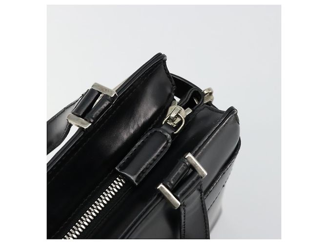 Borsa a mano Salvatore Ferragamo Gancini in pelle 2way nera argento Auth ka4288 Nero - vista 10