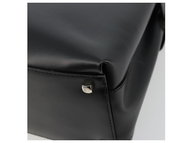 Borsa a mano Salvatore Ferragamo Gancini in pelle 2way nera argento Auth ka4288 Nero - vista 15