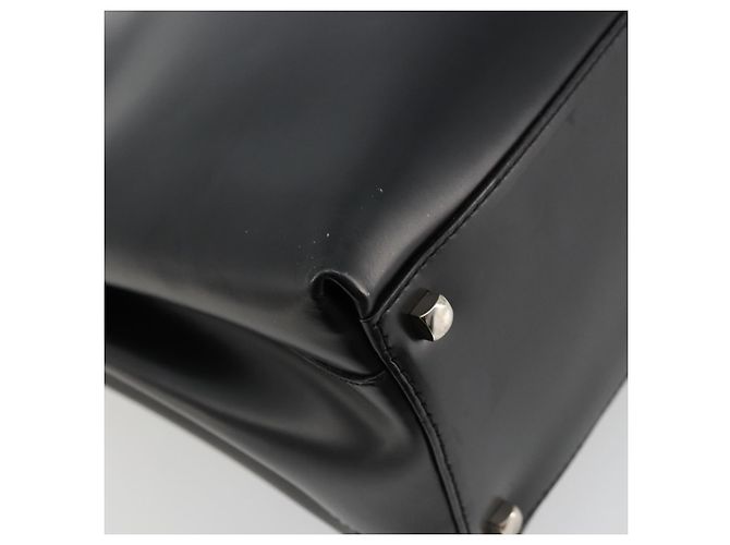 Borsa a mano Salvatore Ferragamo Gancini in pelle 2way nera argento Auth ka4288 Nero - vista 16