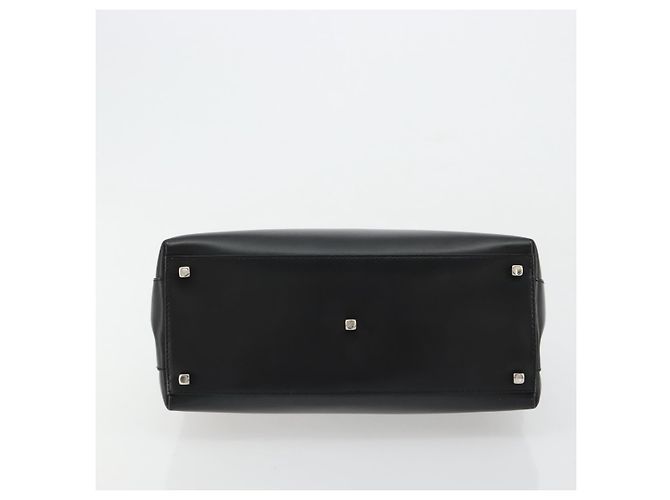Borsa a mano Salvatore Ferragamo Gancini in pelle 2way nera argento Auth ka4288 Nero - vista 5