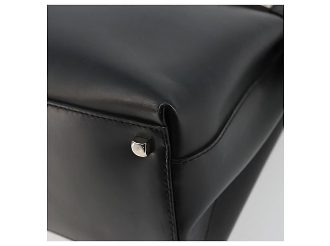 Borsa a mano Salvatore Ferragamo Gancini in pelle 2way nera argento Auth ka4288 Nero - vista 9