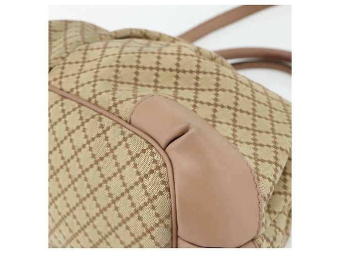 Borsa a mano GUCCI Diamante Canvas 2way Beige Oro 247902 Auth ka4301 D'oro - vista 10