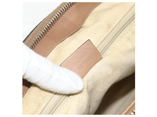 Borsa a mano GUCCI Diamante Canvas 2way Beige Oro 247902 Auth ka4301 D'oro - vista 12