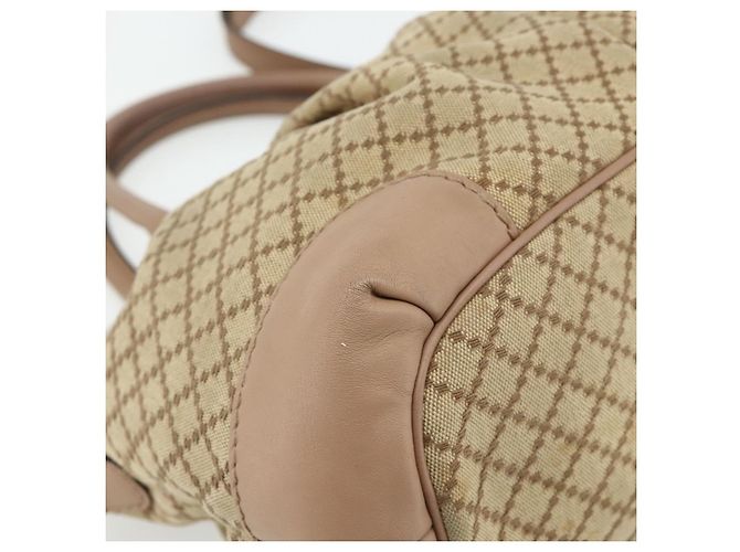 Borsa a mano GUCCI Diamante Canvas 2way Beige Oro 247902 Auth ka4301 D'oro - vista 15