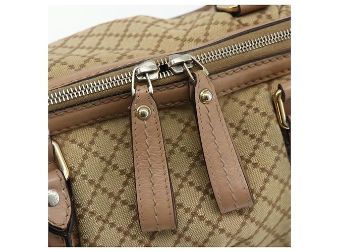 Borsa a mano GUCCI Diamante Canvas 2way Beige Oro 247902 Auth ka4301 D'oro - vista 18