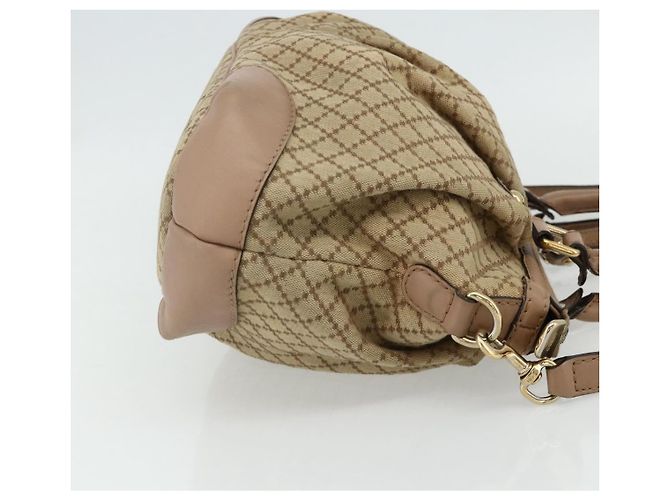 Borsa a mano GUCCI Diamante Canvas 2way Beige Oro 247902 Auth ka4301 D'oro - vista 4