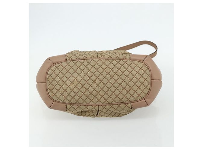 Borsa a mano GUCCI Diamante Canvas 2way Beige Oro 247902 Auth ka4301 D'oro - vista 5