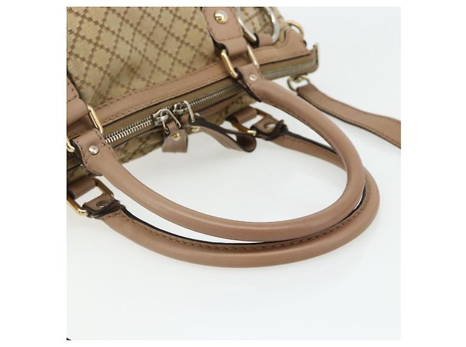 Borsa a mano GUCCI Diamante Canvas 2way Beige Oro 247902 Auth ka4301 D'oro - vista 7