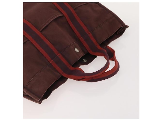 Hermès Borsa Fourre Tout HERMES Canvas 4 Set Bordeaux White pink Auth bs34897 Rosa Bianco Bordò - vista 5