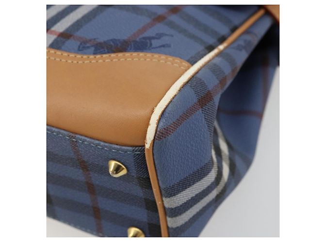 Borsa Burberry in PVC 2way Blu Oro Auth 179143 D'oro - vista 10