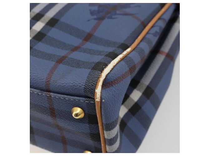 Borsa Burberry in PVC 2way Blu Oro Auth 179143 D'oro - vista 16
