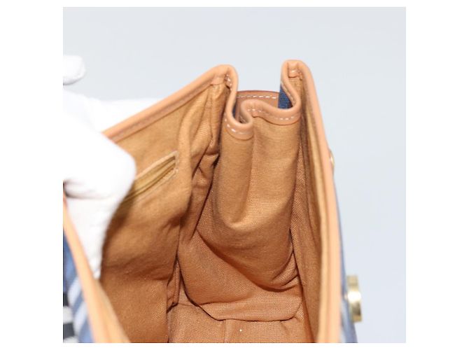 Borsa Burberry in PVC 2way Blu Oro Auth 179143 D'oro - vista 20
