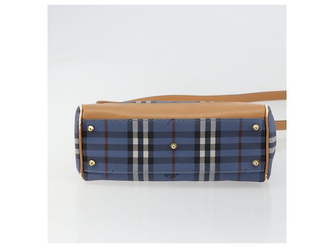 Borsa Burberry in PVC 2way Blu Oro Auth 179143 D'oro - vista 5