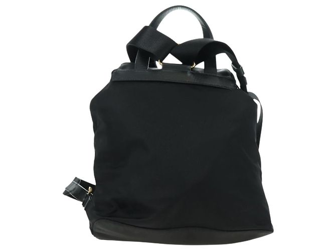 Zaino PRADA Robot Nylon Nero Argento Auth 176514SAV - vista 2