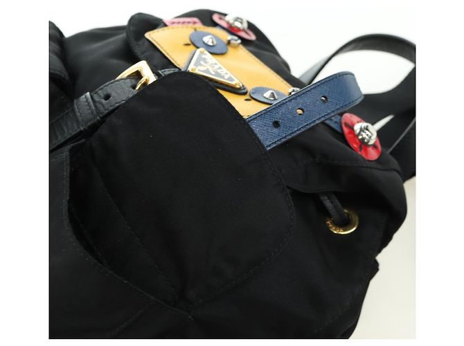 Zaino PRADA Robot Nylon Nero Argento Auth 176514SAV - vista 21